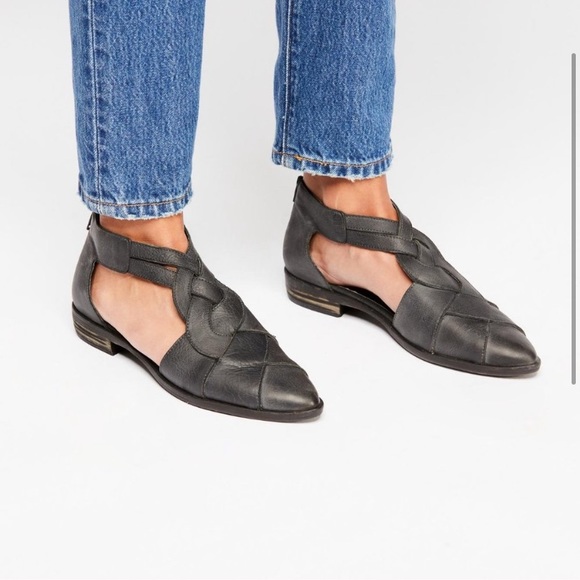 Free People Shoes - Free People Wanderlust Black Braided Flats EUR 40